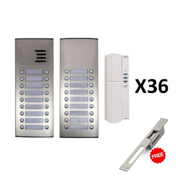 إنتركوم صوتي 36 خط، أسباني من أوتا + هدية مهج كهربائي للباب (842-902G)